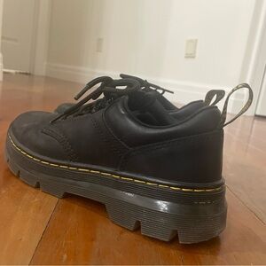 & Other Stories Black Leather Lace-Up Oxford with Yellow Welt Stitching